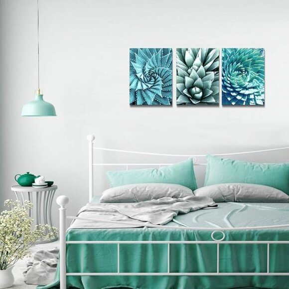 3-Piece Natural Scenery Canvas Wall Art, Succulent/Cactus - Picture 2 of 3